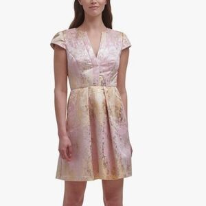 Vince Camuto Women's Jacquard Cap Sleeve Fit and Flare new size 4